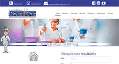 Desktop Screenshot of labooswaldocruz.com.br